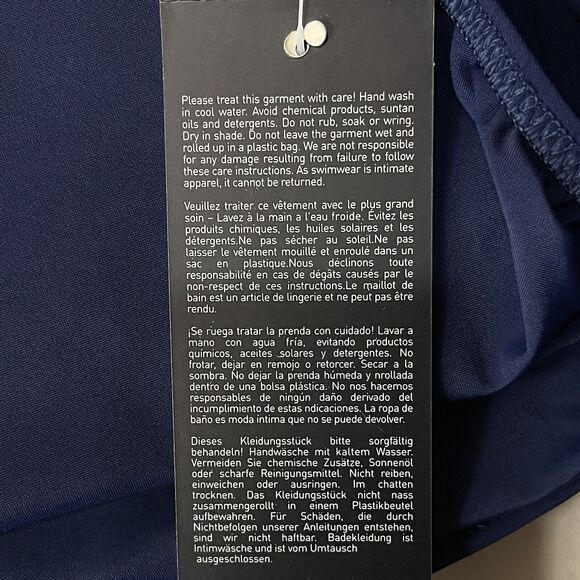 Profile by Gottex Palm Springs SZ 10 Swim Skirt Side Slit Ruffled UPF 50+ Blue - Picture 12 of 12